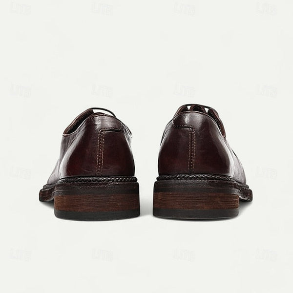 Shoes Welt Derby with Goodyear Leather Tan and Men's Clean FashionChic