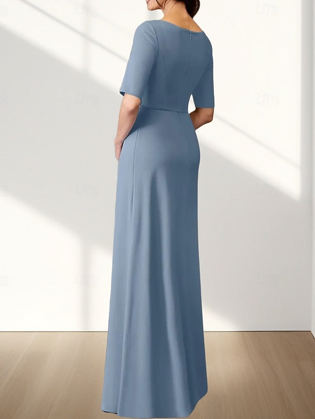 Wedding Crew Guest A-Line Dress Bride Neck Elegant the Mother of FashionChic