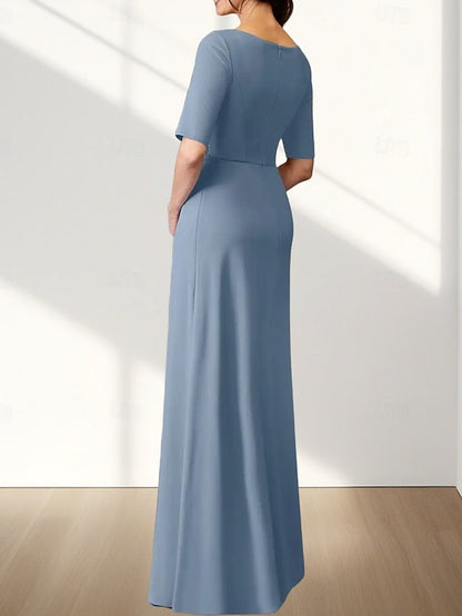 Wedding Crew Guest A-Line Dress Bride Neck Elegant the Mother of FashionChic