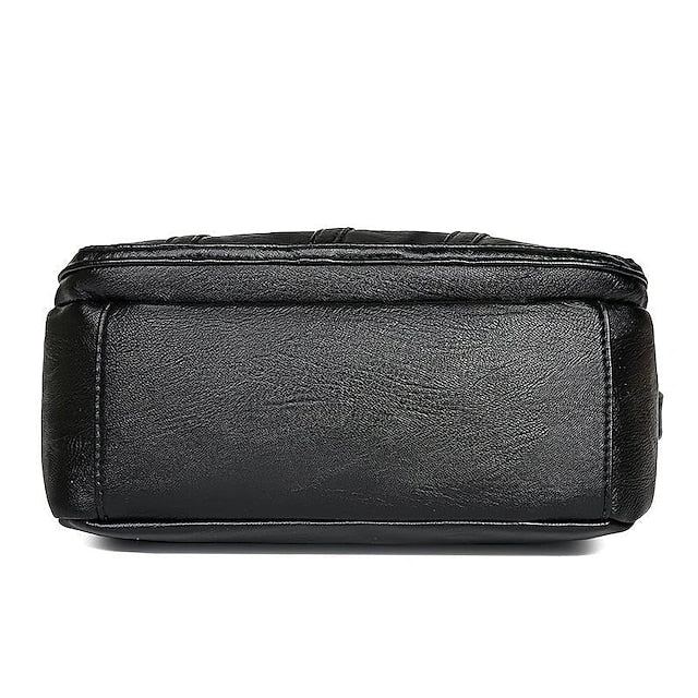 Faux Crossbody Black Bag Stylish Leather – Women's FashionChic