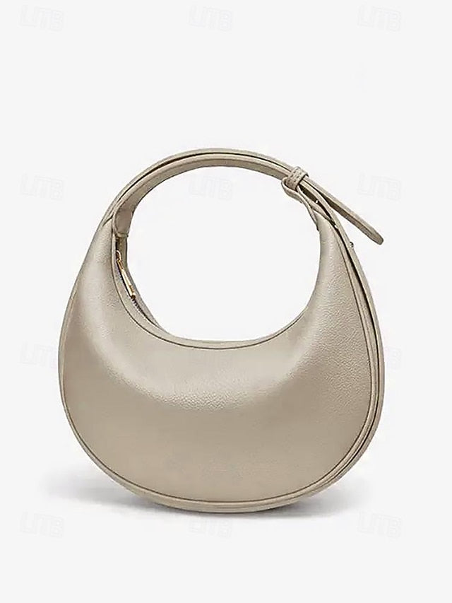 - Shoulder White Stylish Women's Elegant Crescent Bag FashionChic
