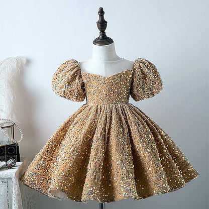 Sleeve Girls' Short Spring colour Dress 3D Wedding Summer FashionChic