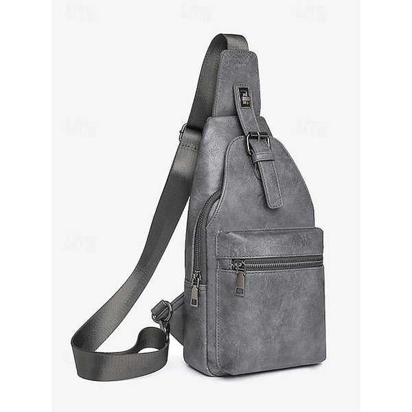 with Sling Faux Brown Bag Women's Leather Crossbody FashionChic