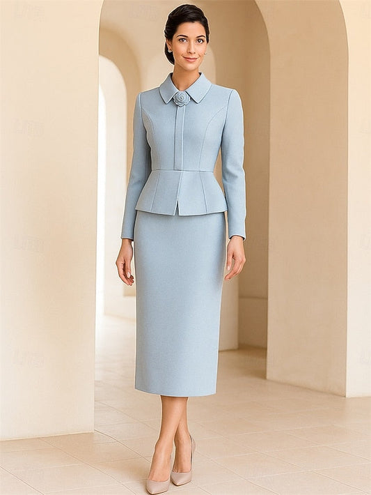 Column Elegant Mother Shirt the Sheath Dress / Bride Vintage of FashionChic
