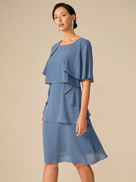 Women's Wedding Guest Cocktail Dress Ruffle  Elegant