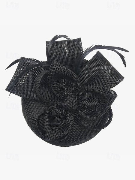 Women's Bow with Feather and Hat Accents Green Fascinator FashionChic