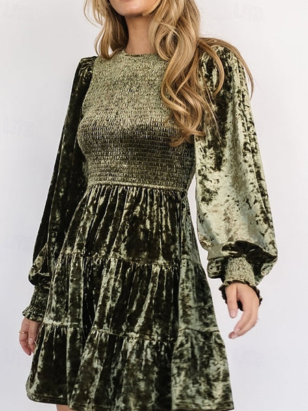 Women's Mini Dress Christmas Dress Velvet Dress Cocktail