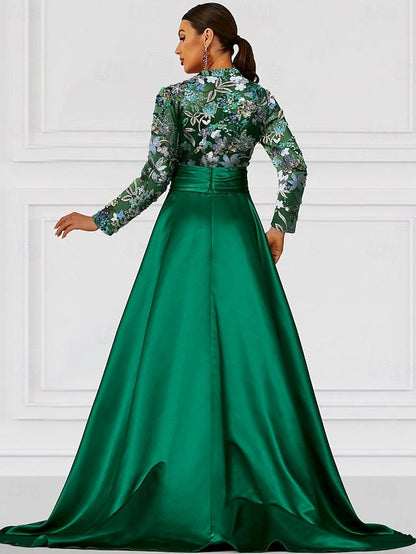 Wedding Formal A-Line Dress Elegant Floor Gown Length Evening FashionChic