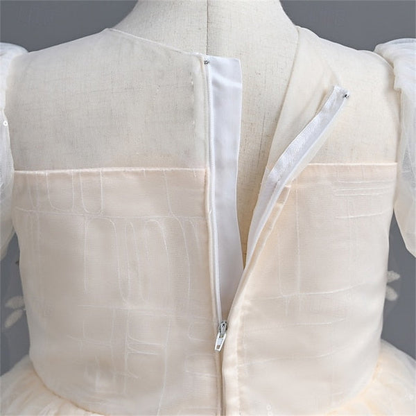 Kids Color Dress Flower Girl Party Girls' Solid FashionChic