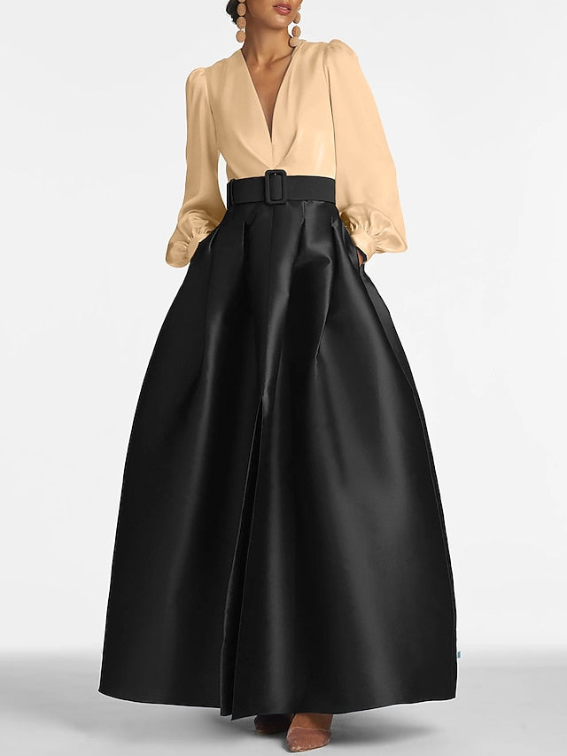 Gown High Guest Floor A-Line Dress Formal Split Wedding Evening FashionChic