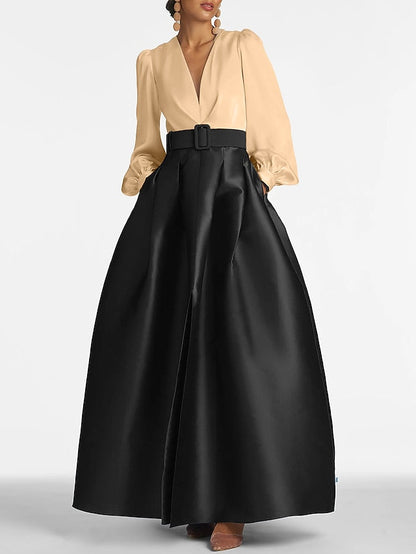 Gown High Guest Floor A-Line Dress Formal Split Wedding Evening FashionChic