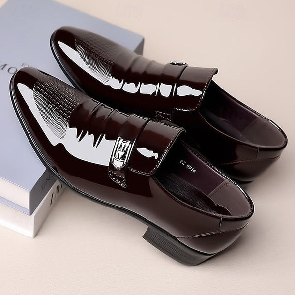 Shoes Leather – Dress Patent Classic Slip-On Men's FashionChic