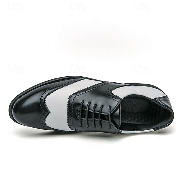 White Brogue and Shoes Oxford in Wingtip Men's Two-Tone FashionChic