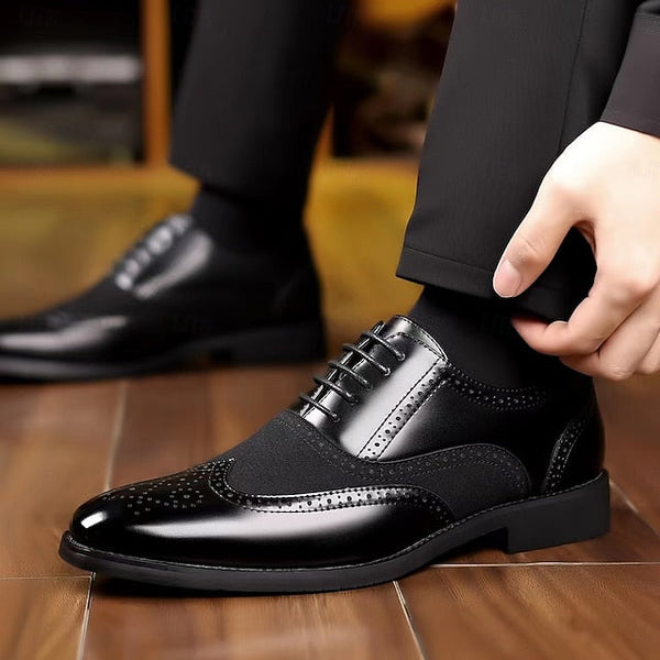 Brown – Wingtip Two-Tone Shoes Green and Men's in Oxford FashionChic