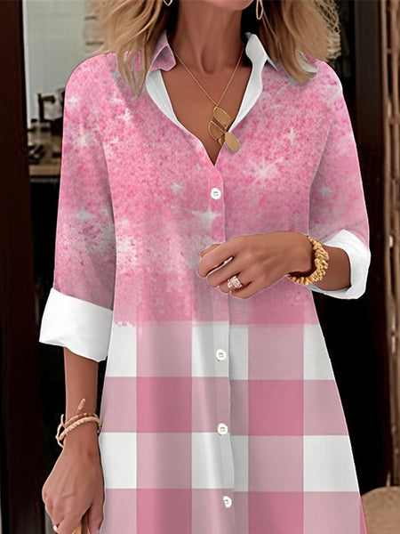 Women's Midi Dress Shirt Dress Casual Dress Midi Dress