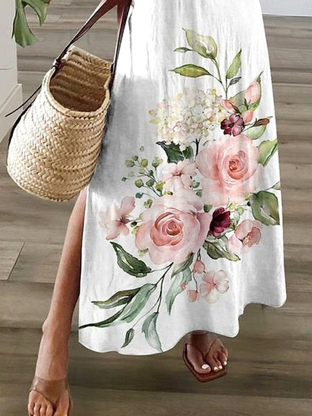 Women's Maxi Dress T Shirt Dress Tee Dress Sundress Shift FashionChic