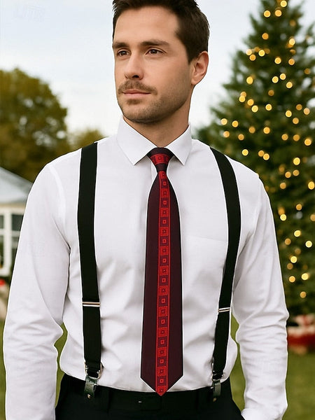 with Necktie Pattern Classic Polyester Men's FashionChic