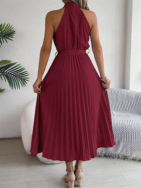 Women's Midi Dress Wrap Dress A Line Dress Pleated Dress FashionChic
