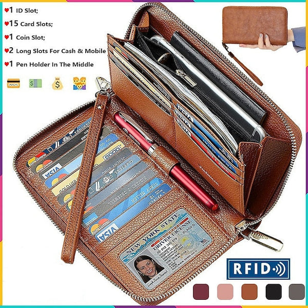 Leather Bag Outdoor Mobile Wallet Daily Women's Phone PU FashionChic