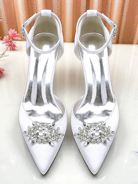 with Block Shoes Satin Burgundy Wedding Women's Heel FashionChic