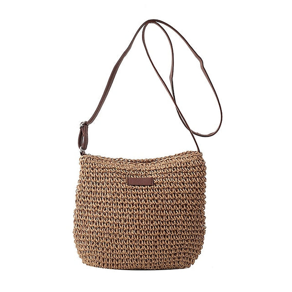 Summer Crossbody Woven Women's – Boho Natural Bag Straw FashionChic