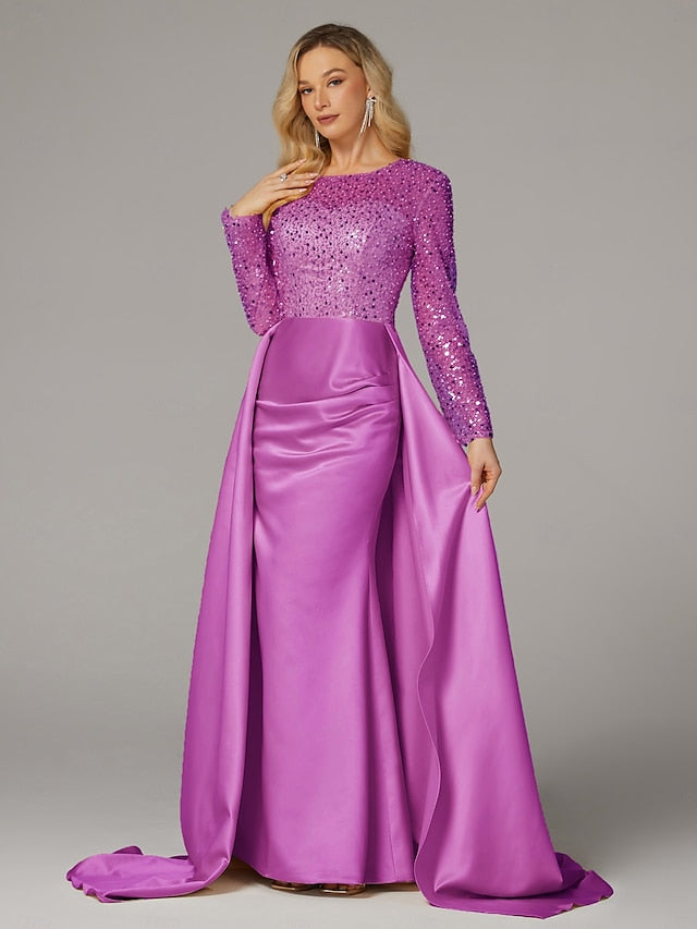 Carnival Mermaid Floor Masquerade Evening Gown Dress Elegant FashionChic