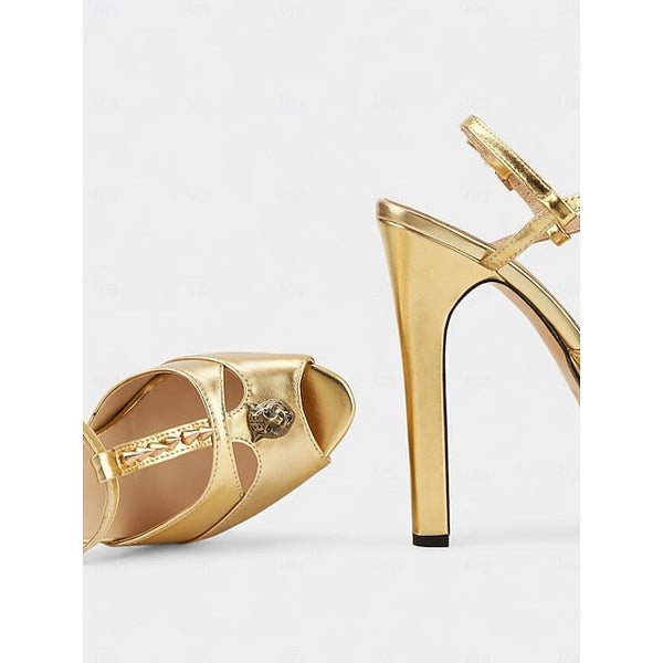 Silver and Women's Edgy Metallic Gold - High Platform Heels FashionChic