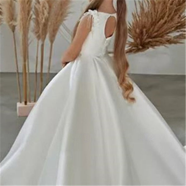 First Party Flower Girls' Dress Communion Girl FashionChic
