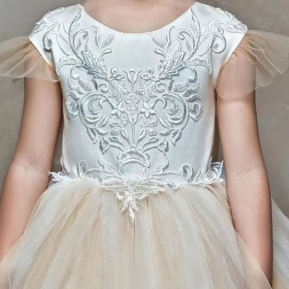 Dress Party Girl Flower First Communion Girls' FashionChic