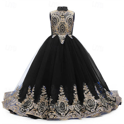 Flower Girls' Girl Kid's Evening Gown Dress Formal FashionChic