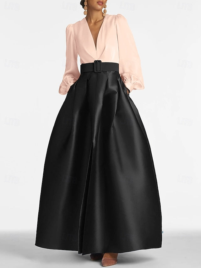 Gown High Guest Floor A-Line Dress Formal Split Wedding Evening FashionChic