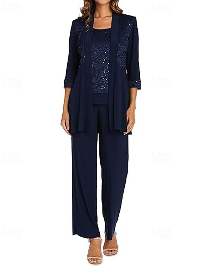 Piece of Mother Bride Elegant Pantsuit the Dress 3 FashionChic