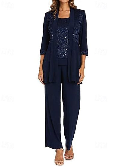 Piece Bride Mother 3 of Pantsuit Elegant Dress the FashionChic