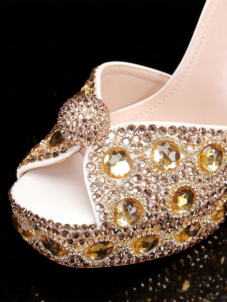 Crystal-Embellished Platform with Women's Sandals Glamorous FashionChic