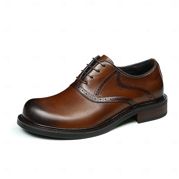 Shoes- Layer First Dress Genuine Oxford Men's Leather FashionChic
