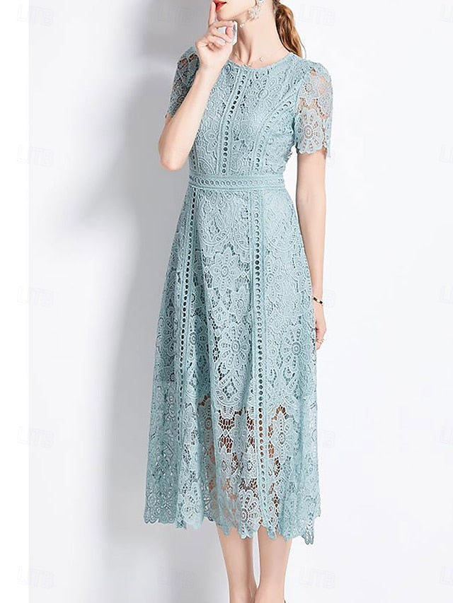 Length Tea Mother Dress the Elegant of Crew Bride Neck FashionChic