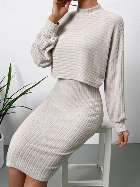 Women's Dress Set Slip Dress Midi Dress Elegant Casual