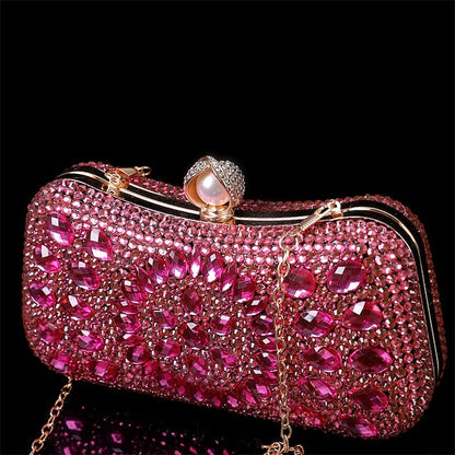 Multicolor Crystal Luxury Clutch – Women's Evening FashionChic