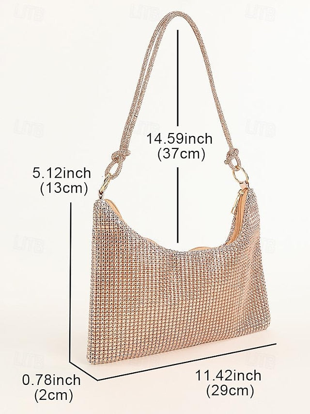 – Shoulder Women's Bag Elegant Handbag Rhinestone Evening FashionChic