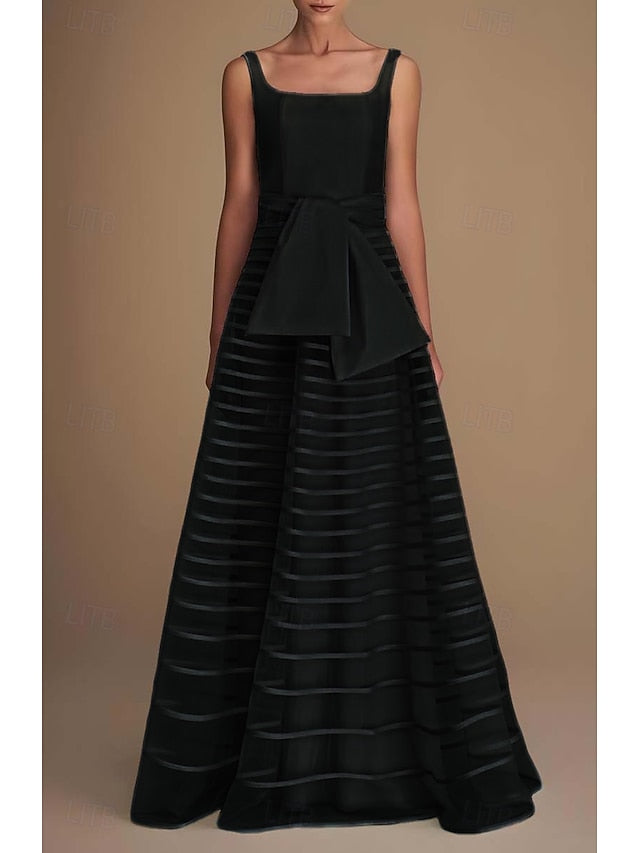 Floor Gown Elegant Dress Performance A-Line Formal Evening FashionChic