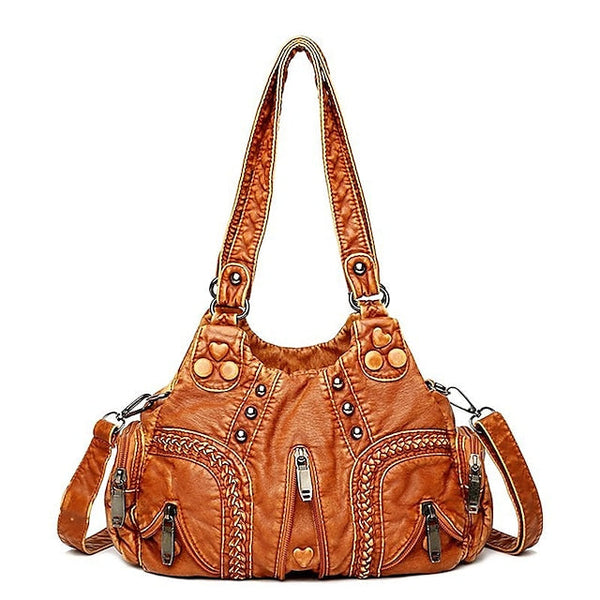 Bag Stylish - Vintage Shoulder Women's Brown Leather FashionChic