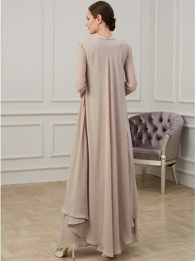 Wedding Mother Piece Bride Formal Dress Two Guest of Floor the FashionChic