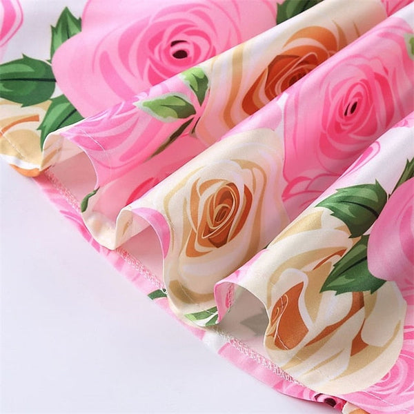 Kids Flower Dress Short Party Sleeve Floral Girls' FashionChic