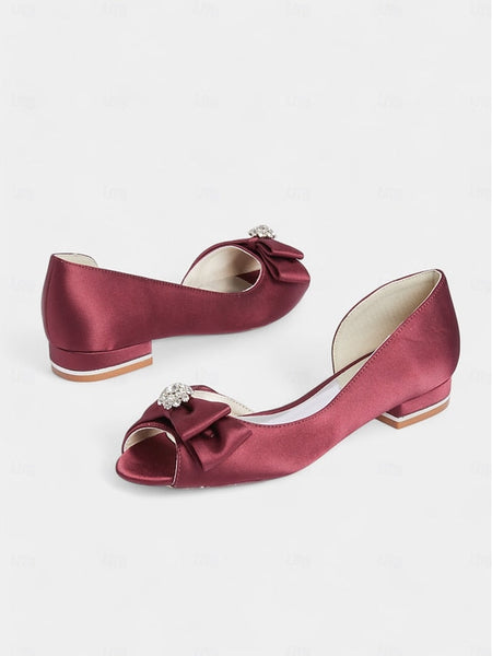 in satin sparkling flats luxurious crafted Elegant a with FashionChic
