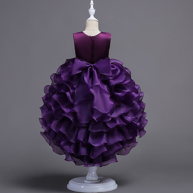 Girls' Floral Summer Party Ruffle Kids 4-13 Dress Wedding FashionChic