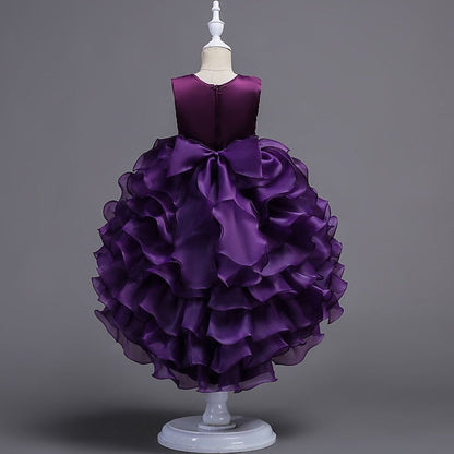 Girls' Floral Summer Party Ruffle Kids 4-13 Dress Wedding FashionChic