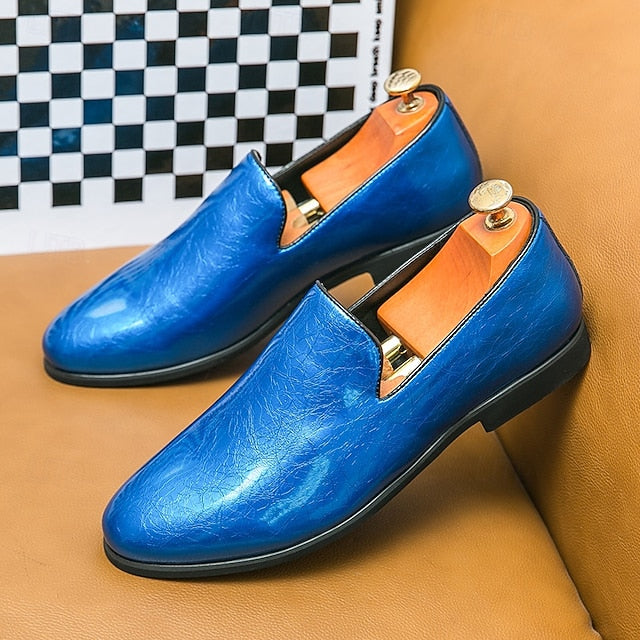 Slip-On Loafers Men's Metallic Shiny Gold – Fashionable FashionChic