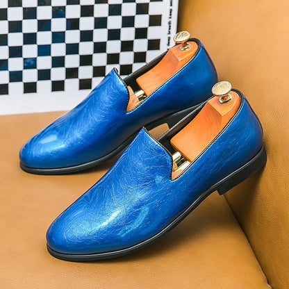 Slip-On Loafers Men's Metallic Shiny Gold – Fashionable FashionChic