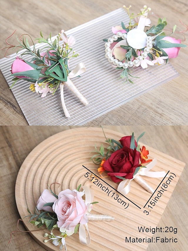 – Wrist Corsage and Wedding Elegant Boutonniere Artificial FashionChic
