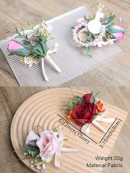 – Wrist Corsage and Wedding Elegant Boutonniere Artificial FashionChic